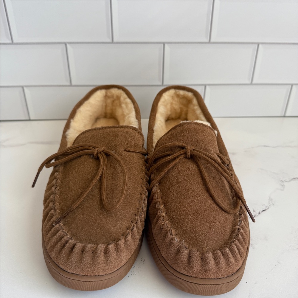 Men's Brown Moccasin Slippers